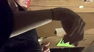 Is she screaming from the deep pounding?