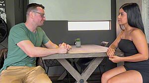 Big Booty Latina Takes Boss’s BWC Creampie