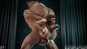 Damn, Velma gets pounded hard and tit fucked rough!