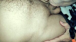 wife’s deep throat blowjob with a finger twist