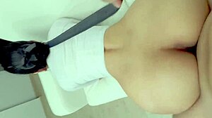 asian big ass bent over for wet pussy spanking and doggystyle sex