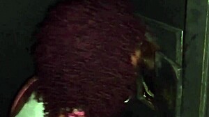 brazilian wife caught in wild gloryhole cabin action.