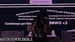 Slamming a Snowbunny Fan Hard with Big Black Cock on Roblox