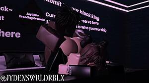 Slamming a Snowbunny Fan Hard with Big Black Cock on Roblox