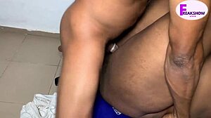 Big ass maid bent over for quick fuck by husband