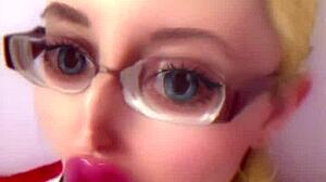 Huge pink lips transform crossdressing bimbo into fetish fuck doll