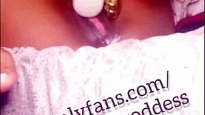 sexy ebony babe squirts with dildo play