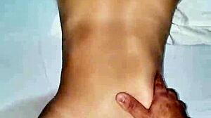 Latina stepsister bent over for doggy style homemade sex