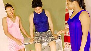 Beautiful Girls in FFM Threesome Get Nailed Hard