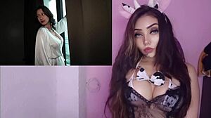 Young Russian with big natural tits gets hard anal