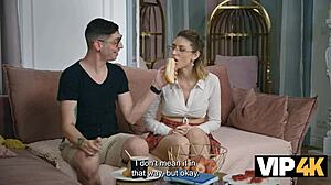 vip4k couple indulges in ass licking fetish on sofa