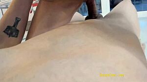 Guy serves girlfriend live