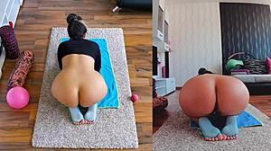 Dvojitá kamera nahé jógy odhaluje šokující pohyby