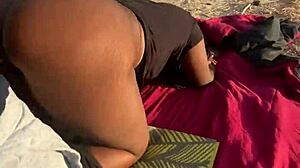 Shy teen neighbor returns for another sneaky car encounter