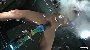 I’m bound tight in Asian electro bondage play