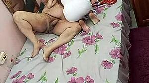 this young chick gets devoured by an old hairy beast.