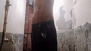 kolkata boy going wild ALONE IN BATHROOM with his huge cock