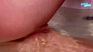 uhh, can't stop touchin myself in bathroom, so wet n tiny teen body