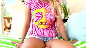 Vanessa Cage, Blue-Eyed Blonde Coed, Swallows Cum After POV Big Cock Blowjob