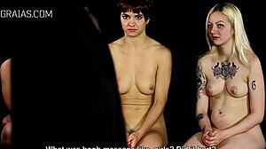 Girls bound and whipped harshly while positioned above burning candles for punishment.