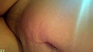 I can't stop admiring my wife's big tits, they're so enticing and perfect for me.