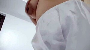 horny latina babe in lingerie orgasms endlessly with neighbors watching?