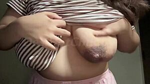 hot indian milf stepmom teases big boobs on webcam. her solo xxx video shows every curvy detail up close!