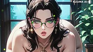 This BBW hentai girl is so naughty and sexy in the cartoon.