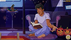 Halloween virgins play with anal creampie and big tits action.