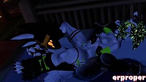 Cat and protogen engage in intense VRChat sex with alien elements
