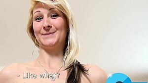 wrapping lips around monster cock, sucking deep with tits out 😍