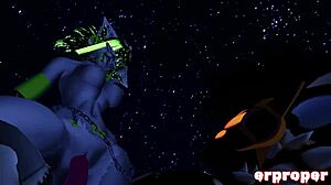 Cat and protogen engage in intense VRChat sex with alien elements