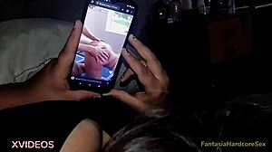 Getting hot watching best friend's huge tits on TikTok