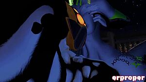 Cat and protogen engage in intense VRChat sex with alien elements