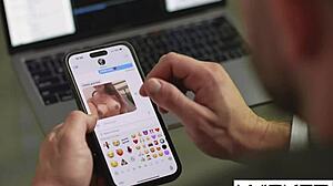 busty brunette wife dreams of hot blonde while fucking her husband