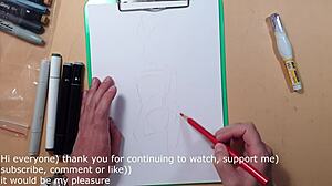 Drawn sexy Latina in latex gets bent over for wild ass action