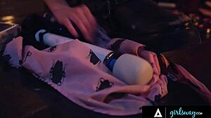 Goth Girl Lana Smalls and BFF August Skye Get Fingered Raw by Ghost Milf Penny Barber