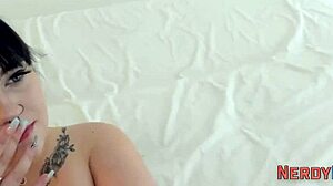 Damn! Busty Brit Sucks Off Dweeb with Skill!