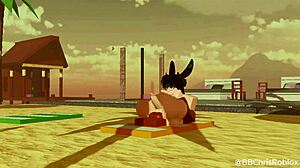 Black bull pounds femboy bunny in doggystyle with big cock 😍