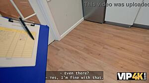 Vip4k Russian college slut gets her first anal to keep apartment access