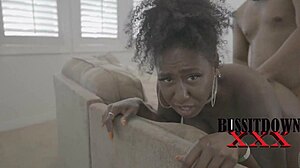 ebony slut omgiana overpowers tiny dick with ease