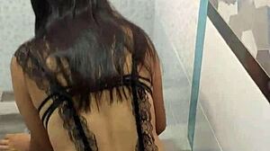 I'm cleaning as stepsister in sexy lingerie