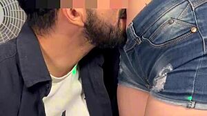 Close-Up Massage Of Latina's Belly Button