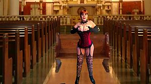 Баба монахиня Мери Кармен в еретично hardcore мисионерско крем пай. Домашно близък план със зряла BBW!