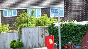 Damn! Busty Brit Sucks Off Dweeb with Skill!