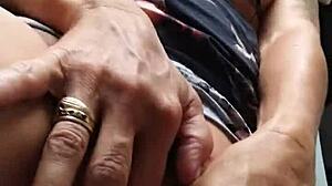 Amateur Milf Uses Pink Vibrator on Pussy While Getting Fucked in Arse