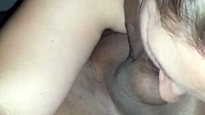 blonde babe deepthroats big cock