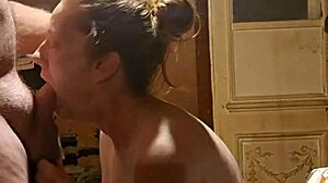 Redhead devours my cock and swallows cum with passion