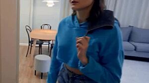 Vip4k Russian college slut gets her first anal to keep apartment access