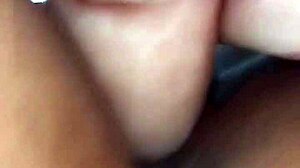 Brunette Girlfriend Moans During Double Penetration With Cock In Ass And Toy In Pussy